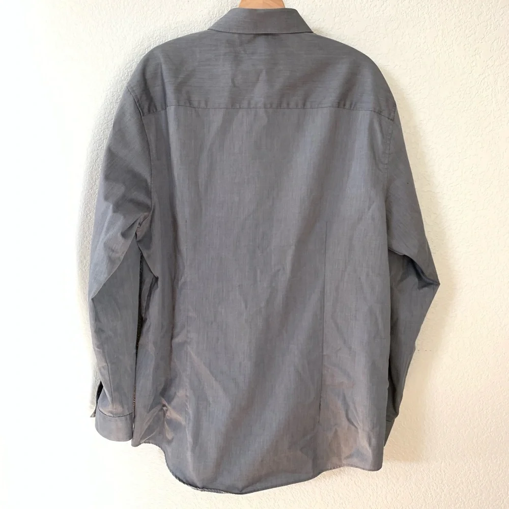 Kenneth Cole Slim Fit Button Up Shirt Size 17 - Picture 2 of 6